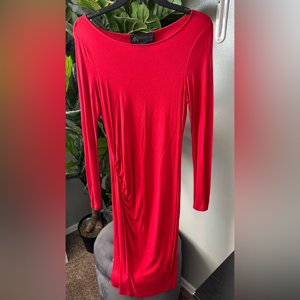 Kardashian Kollection Red Sheath Cocktail Dress